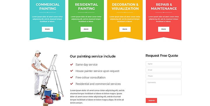 House Painting website template
