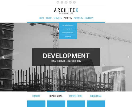 Architex - Free bootstrap template