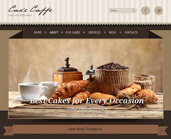 Cake Cafe - Free bootstrap template