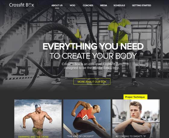 Fitness club Bootstrap theme