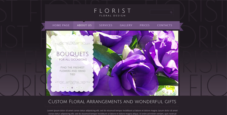 florist free bootstrap template