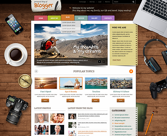 Free blogger WordPress theme