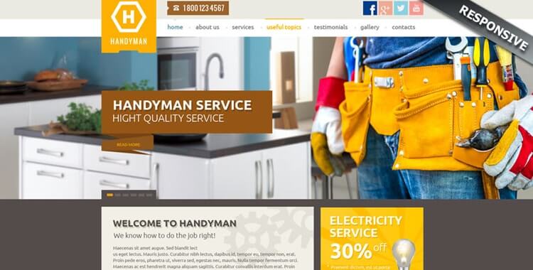 Handyman Service WordPress CMS Theme