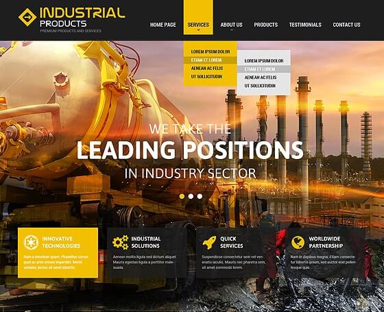 Industrial Bootstrap theme