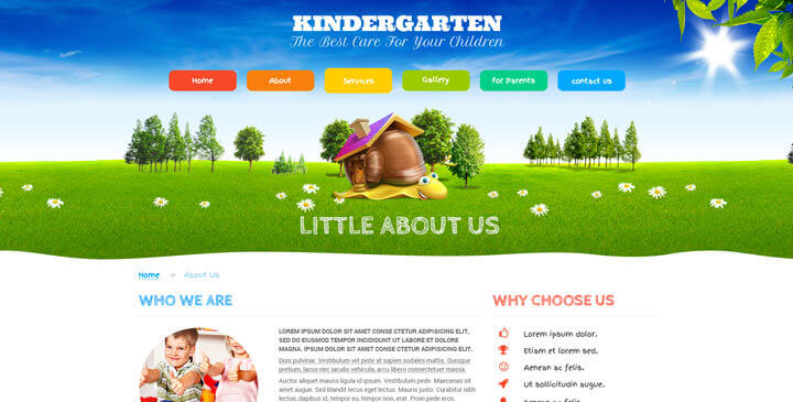 Kindergarten Wordpress Template