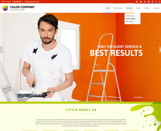 Paint co. landing page template