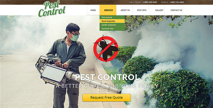 Pest Control - Bootstrap Template