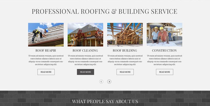 Roofing HTML Bootstrap Template