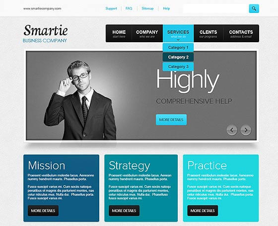 Smartie Business - Free WordPress Theme