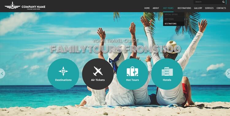 Travel free bootstrap website template