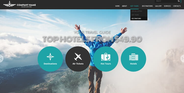 Travel free bootstrap html template