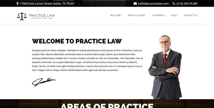 Practice Law - Lawyer website template