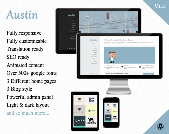 Austin - Creative WordPress Theme