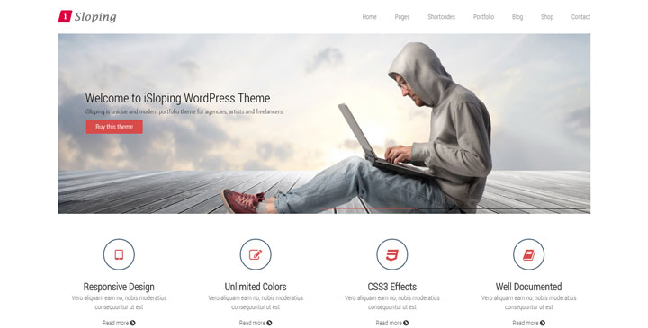 iSloping u2013 WordPress Theme