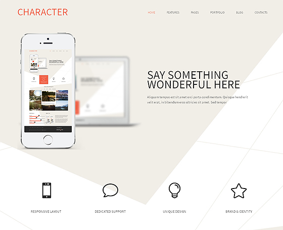 Character Bootstrap Theme