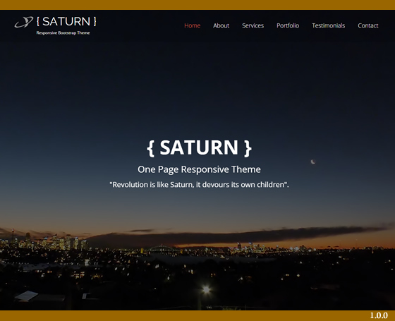 SATURN - One Page Responsive Template