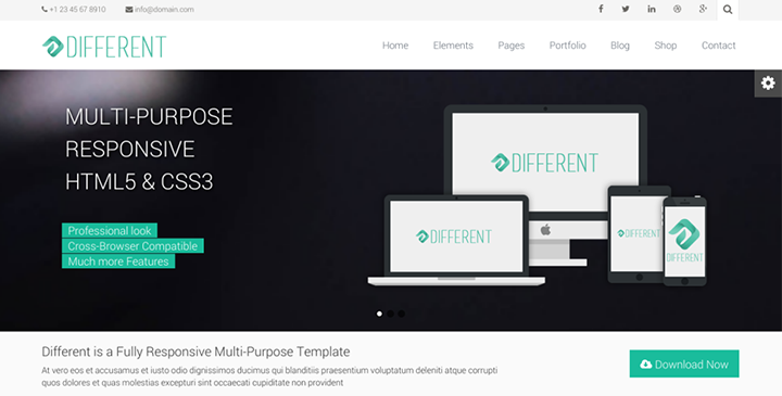 Different - MultiPurpose HTML5 Template