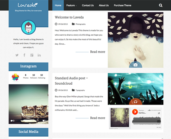 Laveda - Responsive WordPress Blog Theme