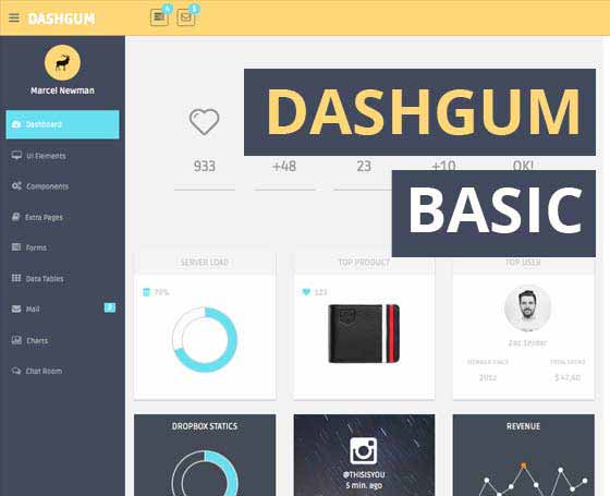 Dashgum Basic - Free Dashboard Template