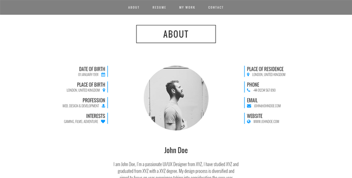 Discovery - Resume HTML Template