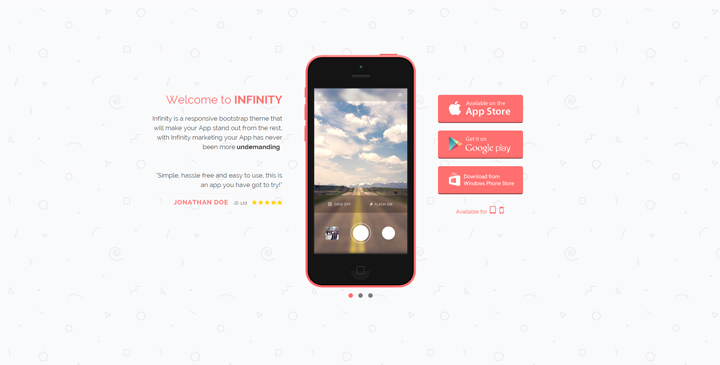 Infinity - Mobile App Bootstrap HTML5 Template