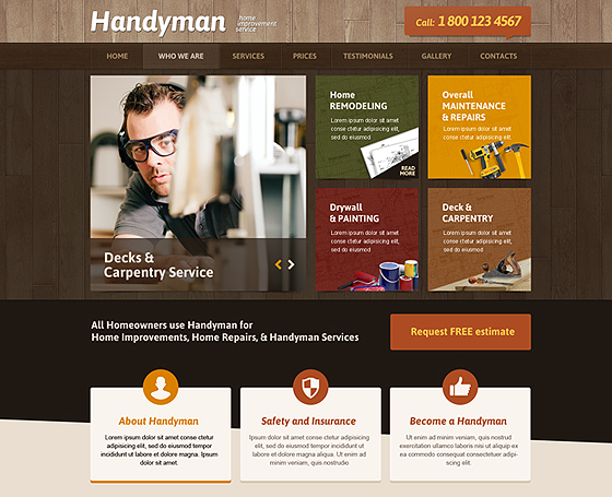 handyman website template