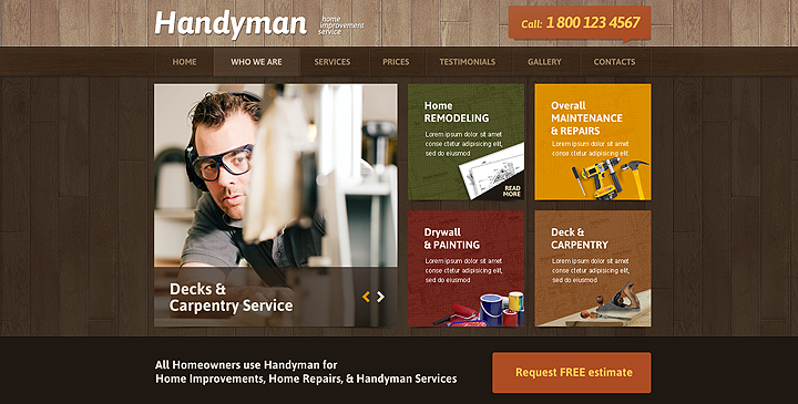 handyman service website template