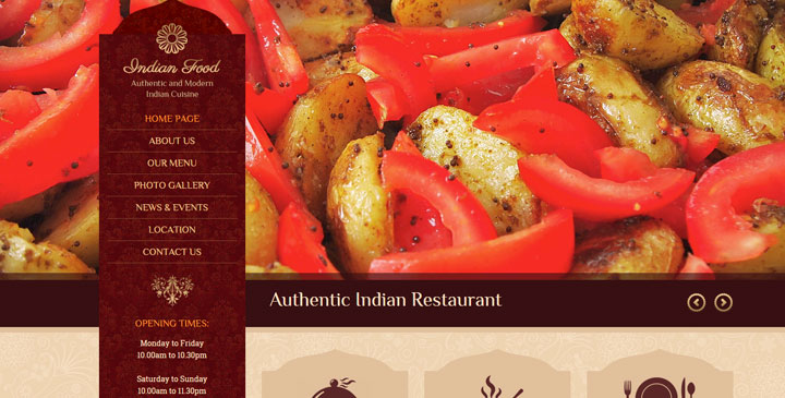 Indian Restaurant Website Template