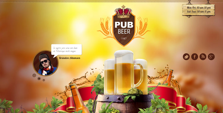 Beer Pub - Bootstrap Template