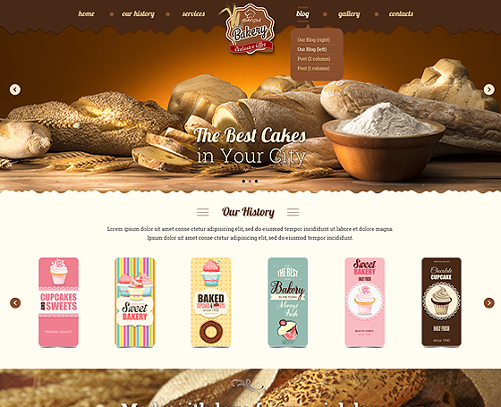 Bakery - bootstrap template