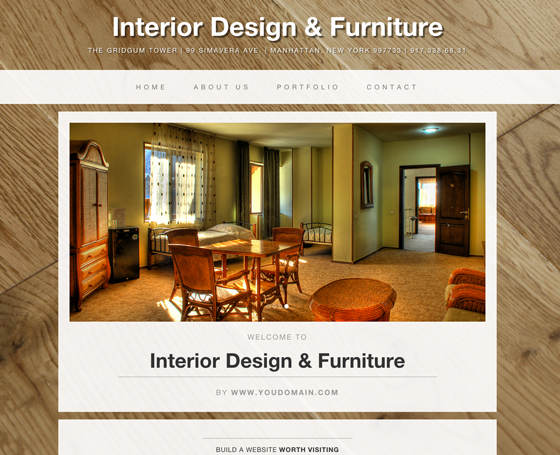 Interior design free bootstrap theme