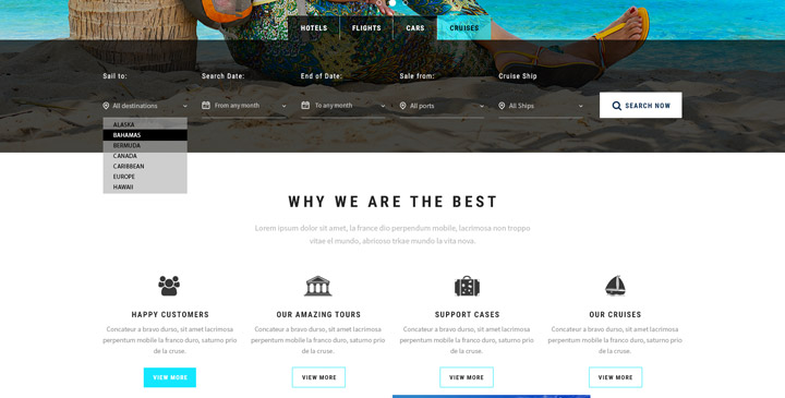 Tourism website template