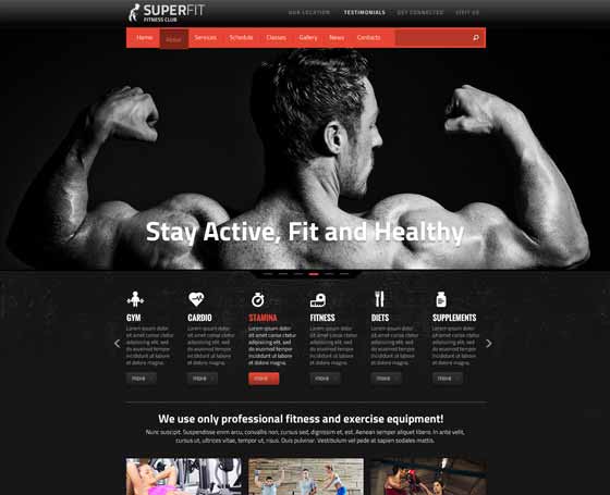 SUPERFIT Fitness Club - Joomla theme