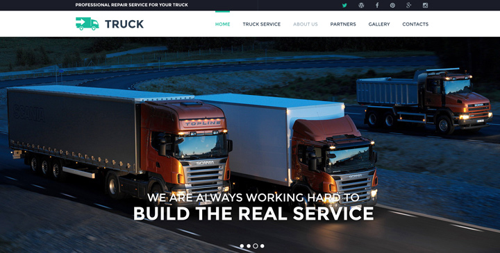 Truck website template