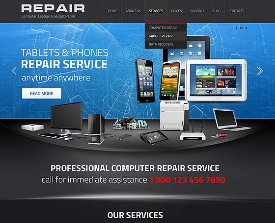 Gadget repair service wordpress theme