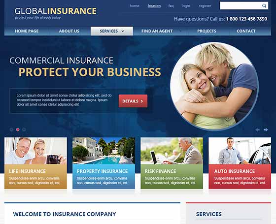 Global Insurance - bootstrap theme