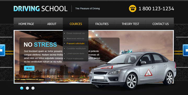 Driving School joomla website template