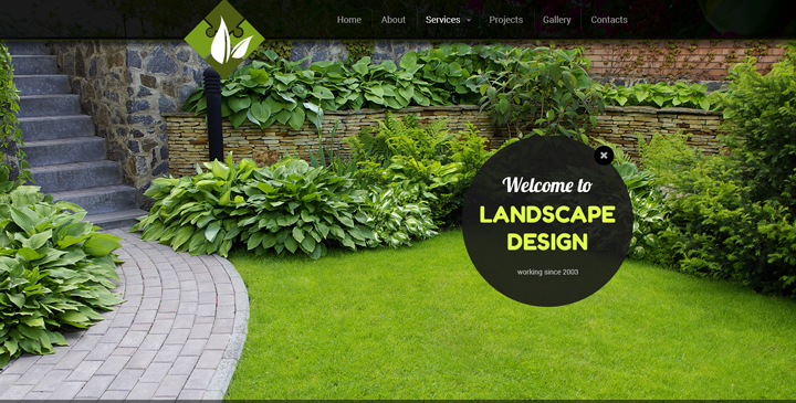 Landscapes design website template