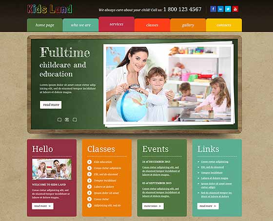 Kids bootstrap template