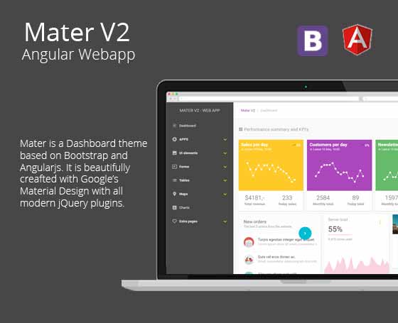 Mater V2 - Angular Dashboard & Admin