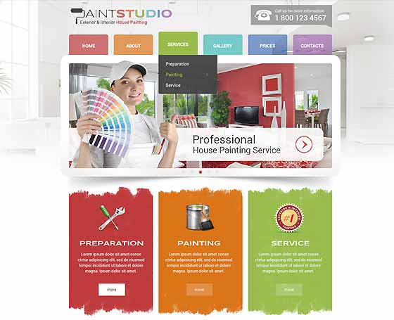 House Painting bootstrap theme
