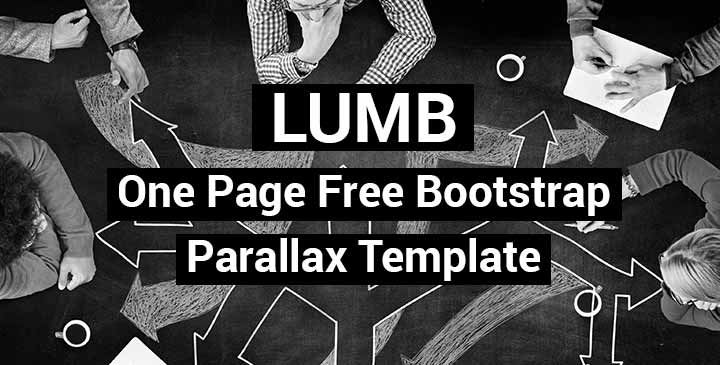 Lumb - one page free bootstrap theme