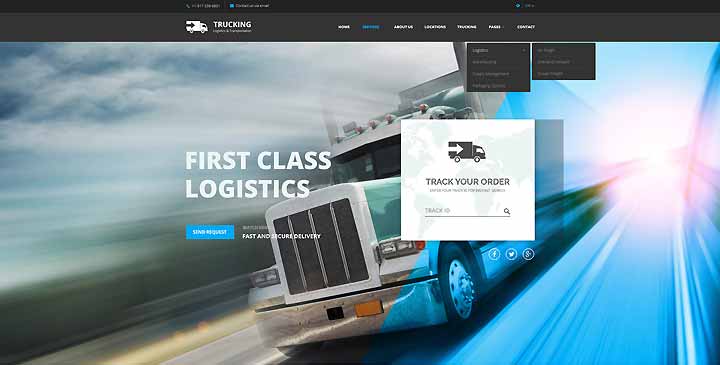 Logistics website template