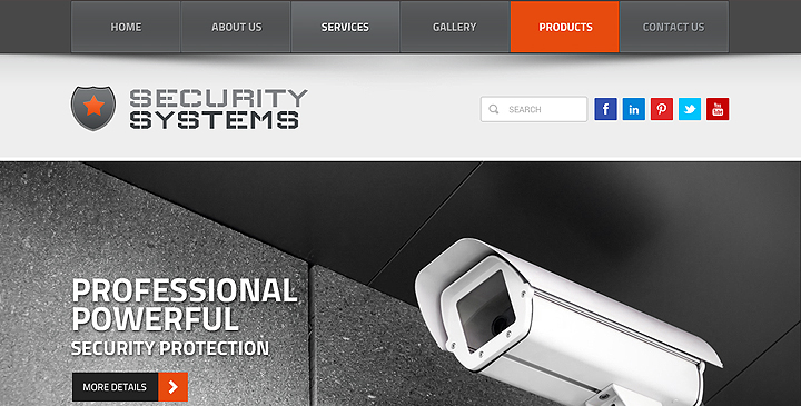 Security company website template