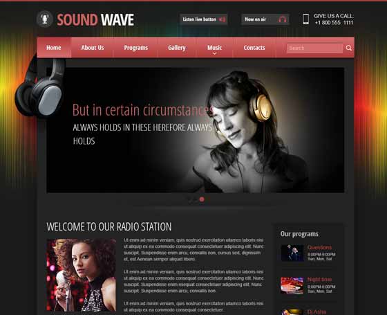 radio website template