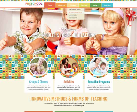 Preschool website template