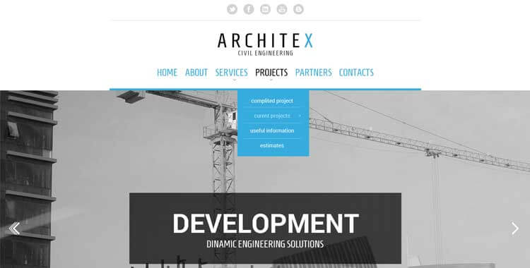 Architex Free Bootstrap website template