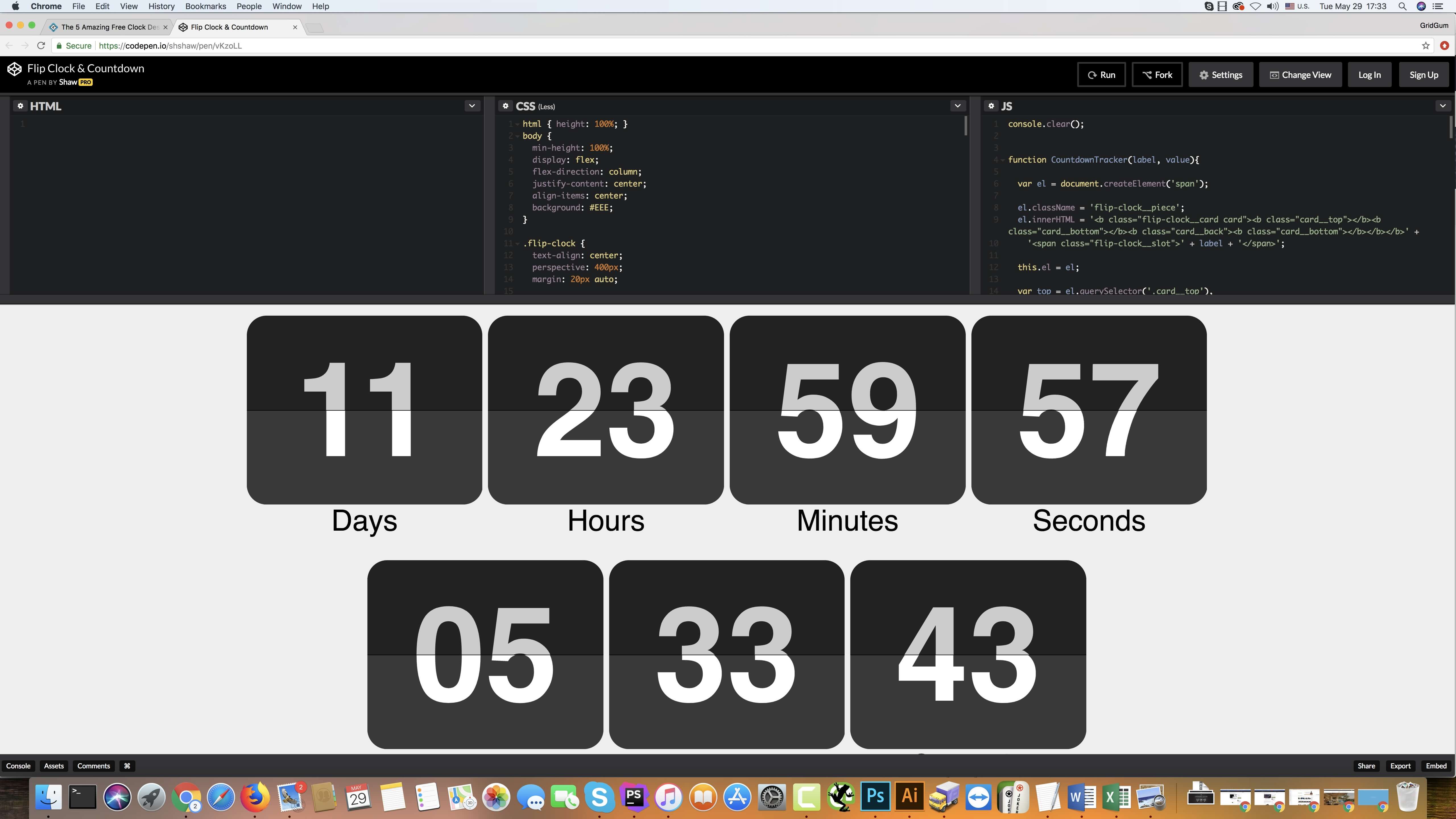 flipclock examples