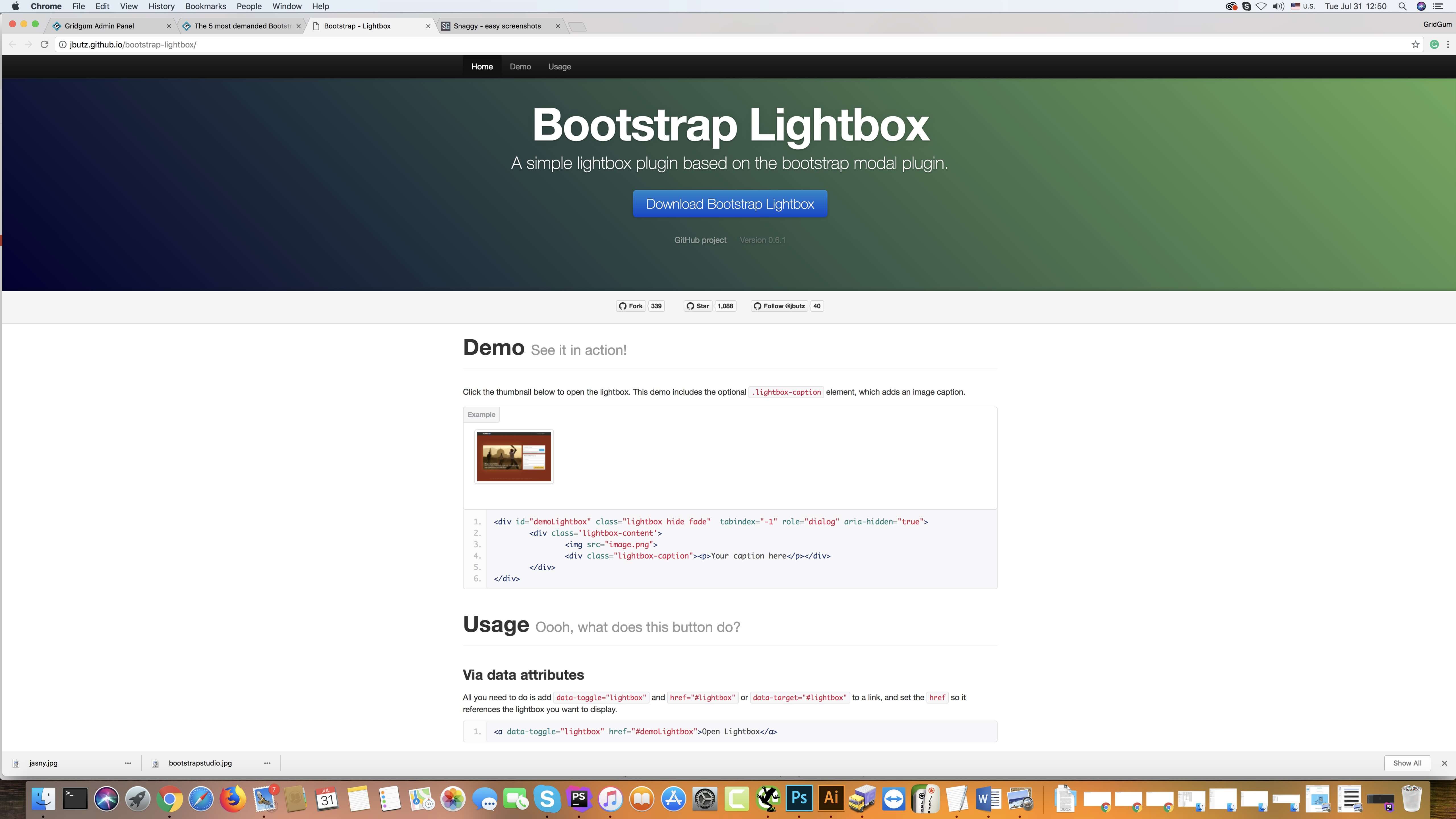 Bootstrap LightBox