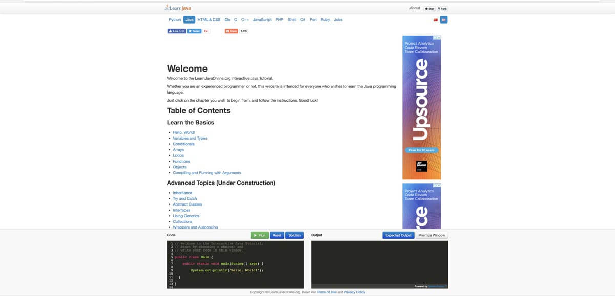 java learning websites